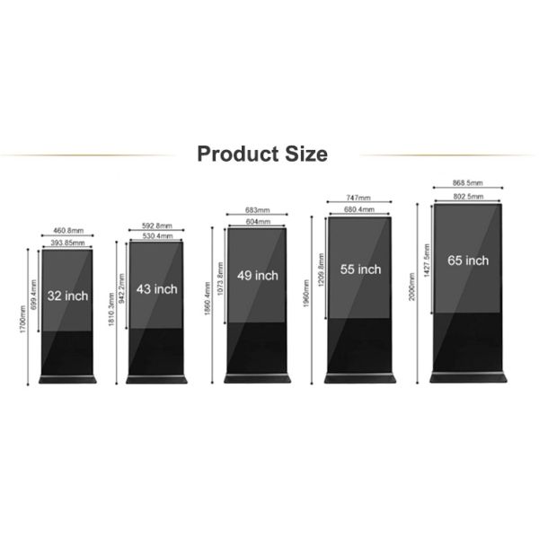 43inch/55inch android floor stand lcd touch screen advertising digital display player for advertising