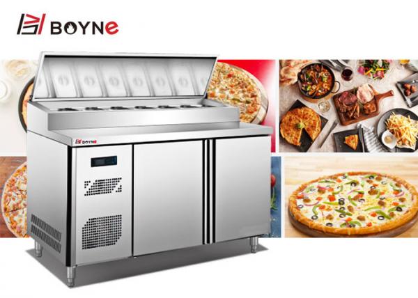 Stainless Steel Commercial Refrigerated Preparation Pizza Counter Fridge Refrigerator