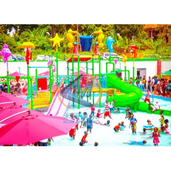 Interactive Children Water House Commercial Water Play Park Outdoor Small Size