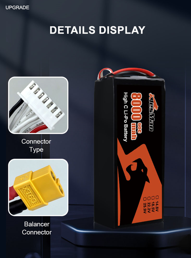 8S1P 30.4V 8000mAh 25C Drone Lipo Battery OEM and ODM Service Offered for 13-15inch FPV Drone