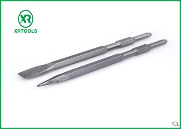 Buy Hexagonal Shank Electric Masonry Chisel , 17 * 400mm Diamond Point Chisel at wholesale prices