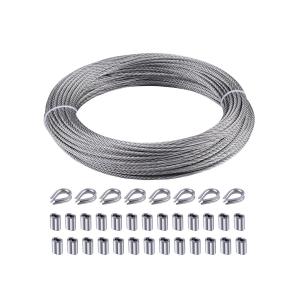 Quality 1/8 3/16 1/4 7X19 T316 Stainless Steel Cable Wire Rope for Safe Deck Railing System for sale