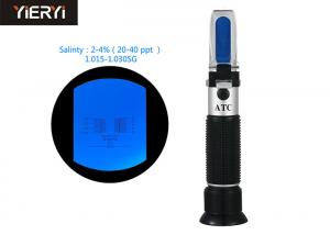 Quality 2-4% Salinity Specific Gravity Refractometer With Non Slip Rubber Materials for sale