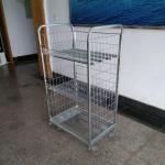 Galvanized Custom Display Racks Logistics Trolley Adjustable Wire Shelf