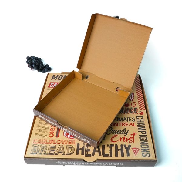Printing Handling UV Coating Corrugated Carton Pizza Box For Custom Order