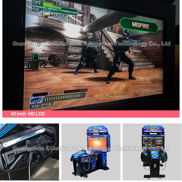 300W Shooting Arcade Machines Ghost Squad With Digital 3D display