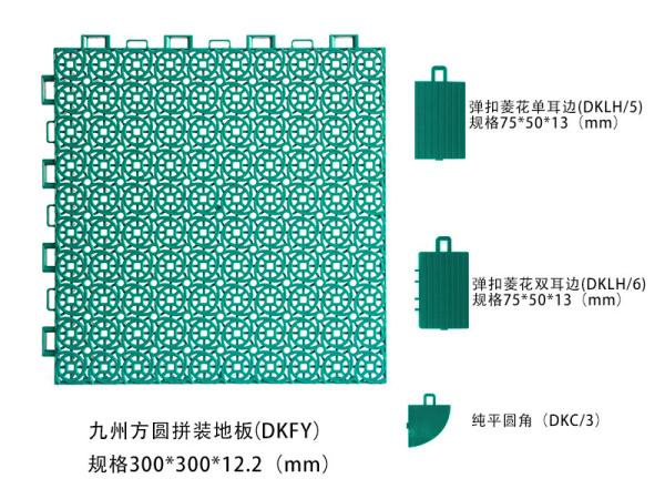 Buy Anti Aging Interlocking Exercise Flooring Multirole 2500N PP No Bulging at wholesale prices