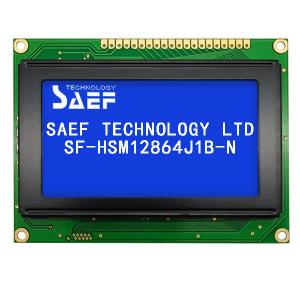 China 20 Pin Monochrome Graphic LCD Display MPU STN Negative COB 128X64 Matrix LCM on sale
