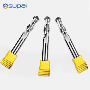 Quality 6mm 8mm CNC Milling Ball Nose Cutter For Wood With -6° Axial Rake Angle for sale