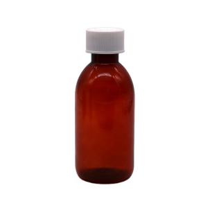 Quality CRC Cap PET Square Sterile Cough Syrup Oral Liquid Bottle Container for Medicine 120ML/4OZ for sale