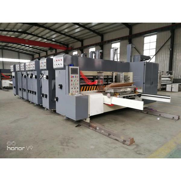 lead edge feed pizza box 5 color middel speed Automatic Printing slotter and Die Cutting for Corrugated Paper Box