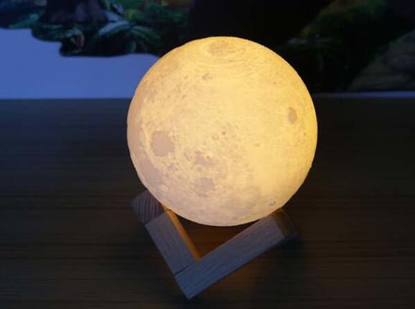 Buy 13CM Moon Lamp USB Rechargeable 16 Colors 3D Print LED Moon Lamp With Remote Control at wholesale prices