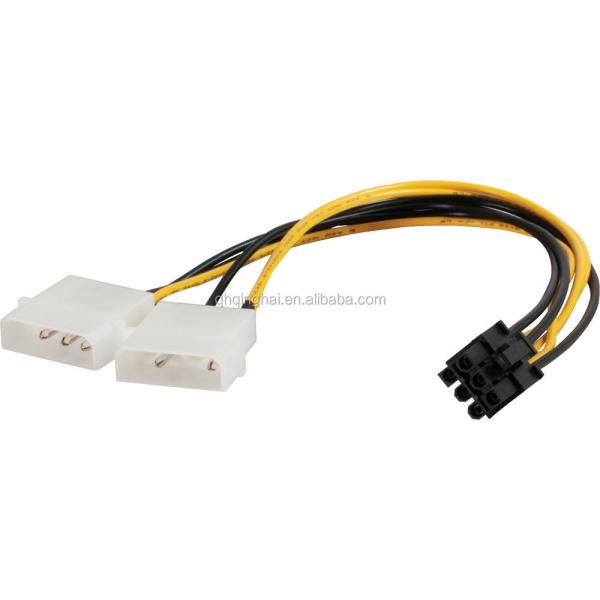 Buy 6-Pin PCI Express to Two 4-Pin Molex Power Adapter Cable at wholesale prices