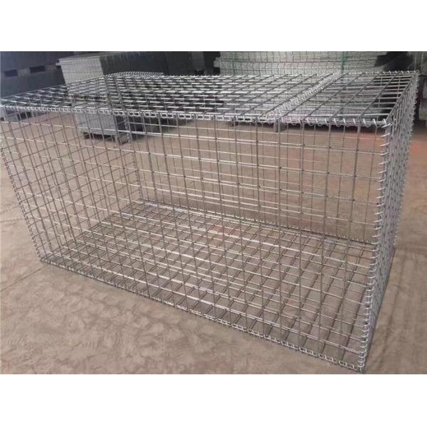 Professional Custom Gabion Wire Mesh , Silver Wire Cage Retaining Wall