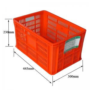 China Collapsible Vegetable Stackable Plastic Crate Red Stacking Crates Plastic on sale