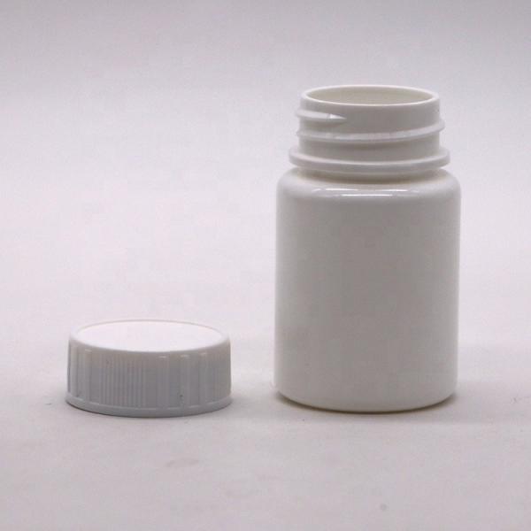 Buy 40ml Round Shape HDPE Plastic Bottle with Screw Cap and Custom Label Printing Service at wholesale prices