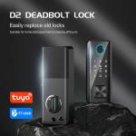 Biometric Deadbolt Code Door Lock Card Key Access TTLock Tuya App Remote Control