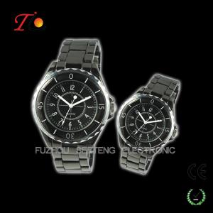 China Resonable price stainless steel strap color available of pair watches for lovers with a gift box on sale