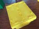Big plastic nested and stacked storage boxes and bins