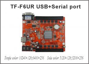 Quality TF-F6UR USB+Serial Port LED Control Card 10240*128pixels Support Single, Double LED Moving Sign Controller Board for sale