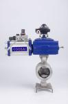 V Port Wafer Connection Pneumatic Segment Ball Valve