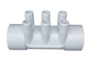Quality 2 Inch 6 Ports Plastic Water Manifold 3/4&quot; Barb Water Distributor For Hot Tub Jets for sale