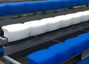 China Manually Operated Retractable Modular Grandstands High School Telescopic Gym Bleachers on sale