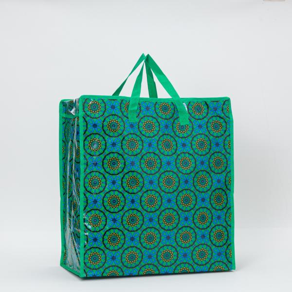 Buy PP Material Structure Zip Shopping Bags With Customized Size Printing Design at wholesale prices