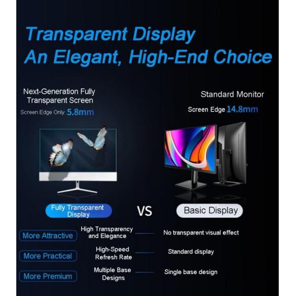 High Transparency Full Color OLED Transparent Display Panels for Indoor Advertising Retail Stores Subways Shopping Malls-OEM