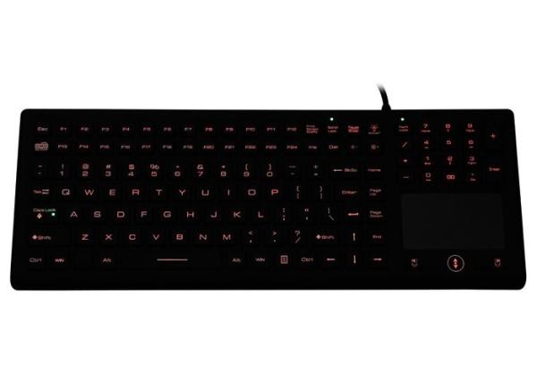 Buy Sanitized Illumination Washable Medical Keyboard With Trackpad / 3 Mouse Buttons at wholesale prices