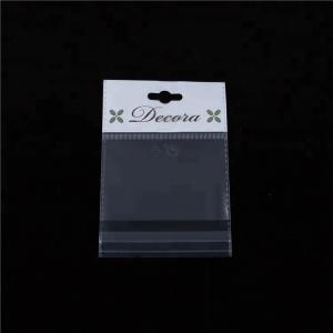 China Customized Transparent BOPP seal adhesive plastic Jewelry bags with header,bopp header bag with seal adhesive on sale