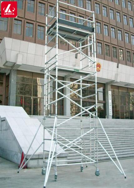 Buy 6061 Aluminum Working Bench Scaffolding Tower Ladder System Layer at wholesale prices