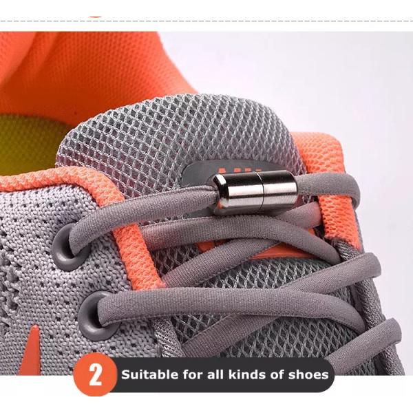 Creative Shoelace Round Double Porous No-Tie Lace Elastic Silicone Shoelace Child Adult Convenient Free Shoe Laces