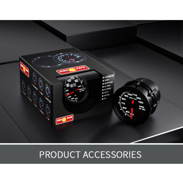 638 Sensor White Sinco Tech Dash Lcd Display Oil Temperature Gauge