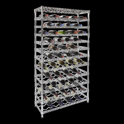Buy Style Selections Wire Shelving , Metal Wine Shelf With 12 Layer Shelf 108 Bottles at wholesale prices