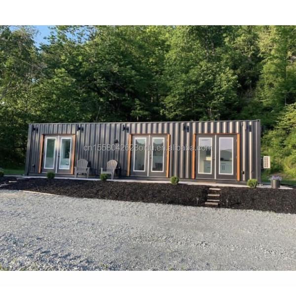 Hotel 40ft Prefab Modular Folding Container Fast Build Tiny House with Galvanized Steel Square Tubes Main Structure