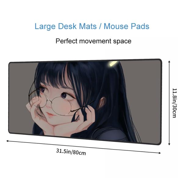 800x300x3mm Art Sexy Girl Pattern Gaming Mouse Pad with Edge Locking and CE Approved