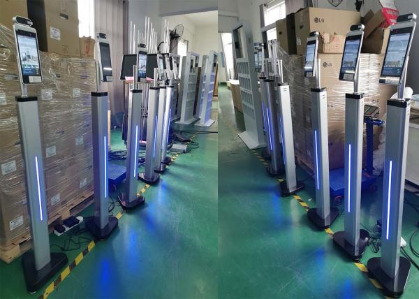 Buy Capacitive Touch 200W Pixels Face Recognition access control system Temperature Measurement kiosk thermal scanner at wholesale prices