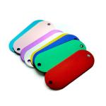 Colored Anodized Custom Engraved Dog Tags Runway Shape With Two Holes