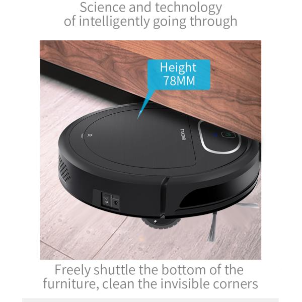 Intelligent Floor Wet And Dry Robot Vacuum Cleaner with Mobile Phone APP Control