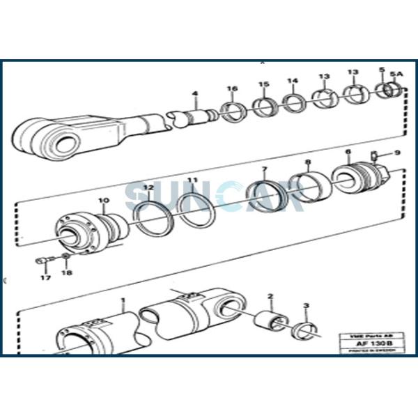 VOE 11990349 VOE11990349 11990349 Lifting Cylinder Repair Kit SUNCARSUNCARVOLVO Seal