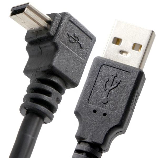 OEM Right Left UP DOWN 90 Degree Angle MINI USB Cable for PS3 Controller MP3 Camera