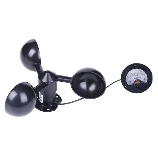 Wind Speed Sensor 3 Cup Anemometer Automatic Display With Self Powered Meter For