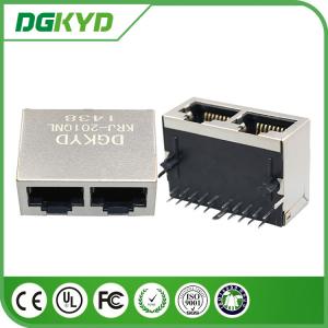Quality 1000base 1 X 2 port RJ45 cat6 ethernet connector with internal transformer for Network Module for sale