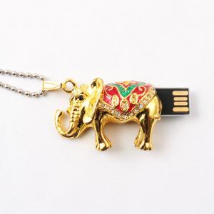 Quality Elephant Jewelry Shaped Crystal Usb Drive Hidden Inside Memory 64gb for sale