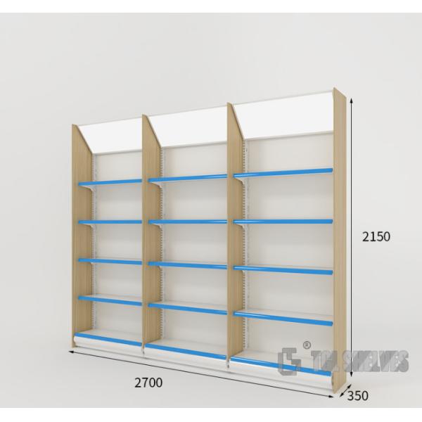 Single Sided Medicine Store Rack , OEM Display Racks For Pharmacy Morden Style