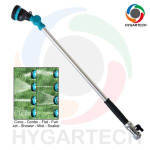 Quality 8 Modes Hose Spray Metal Watering Wand W/ Adjustable Angle for sale