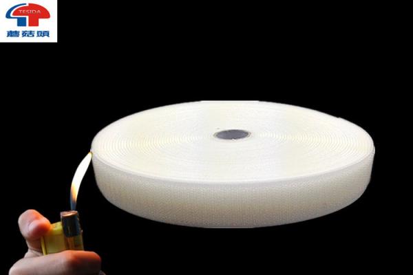 Buy White Fire Retardant Hook And Loop Roll 10Mm - 150Mm , Sew On Hook & Loop Tape at wholesale prices
