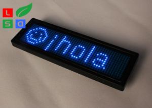 Quality Rechargable Blue Red Yellow Programmable LED Name Badge Sign In Worldwide Languages for sale