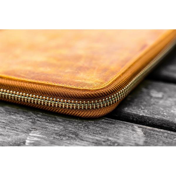 Toiletry Bag, Factory Supply A5 Zipper Bag First Layer Cowhide Crazy Horse Series Folder Manager Folder Large Capacity Business Bag